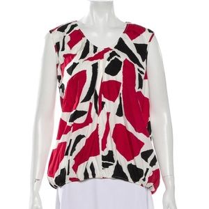 Zero Maria Cornejo silk color block top